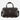 Schwarzes Leder HOLDALL Bag Weekend Bag Duffel Travel Gym Bag