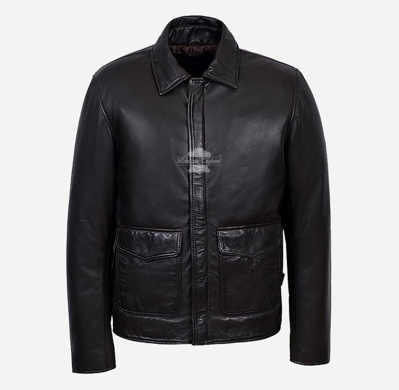 Indiana Jones Leather Jacket For Men's Brown Soft Lambskin