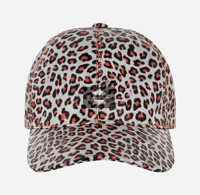 UNISEX Leopard Print Baseball Leather Caps Casual Hats