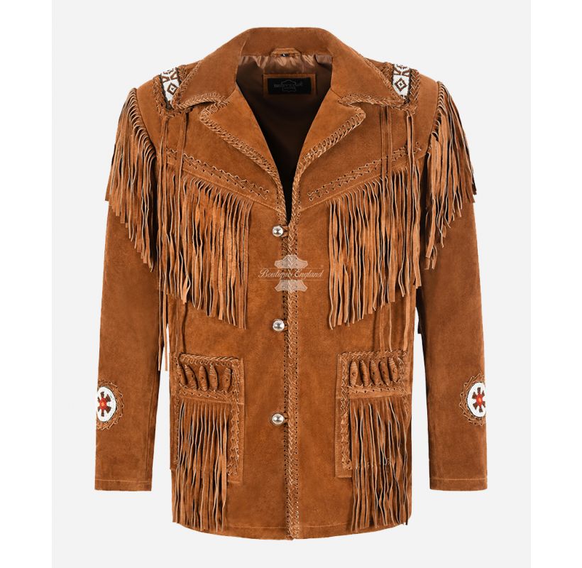 Veste Daim Femme Avec Frange Cloutée - Style Hippie 70's Cowgirl Sans Manches Vintage