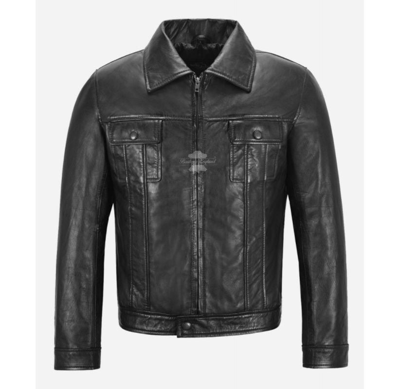 Elvis Presley Leather Jacket Black Napa Retro Rockstar Jacket