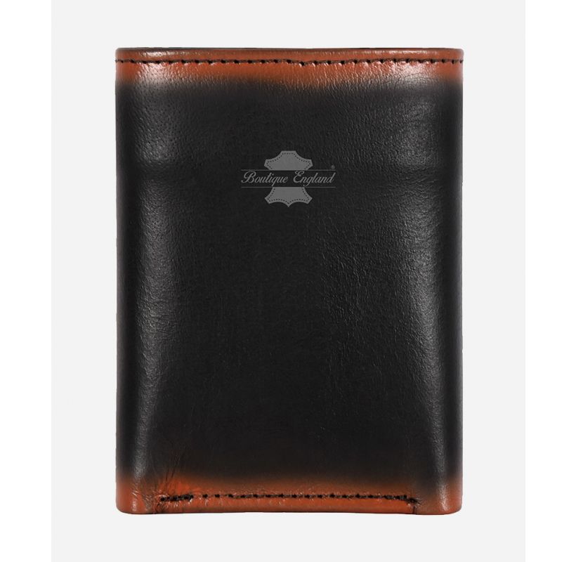 TRIFOLD LEATHER Wallet Multiple Card Slots Cash Wallet