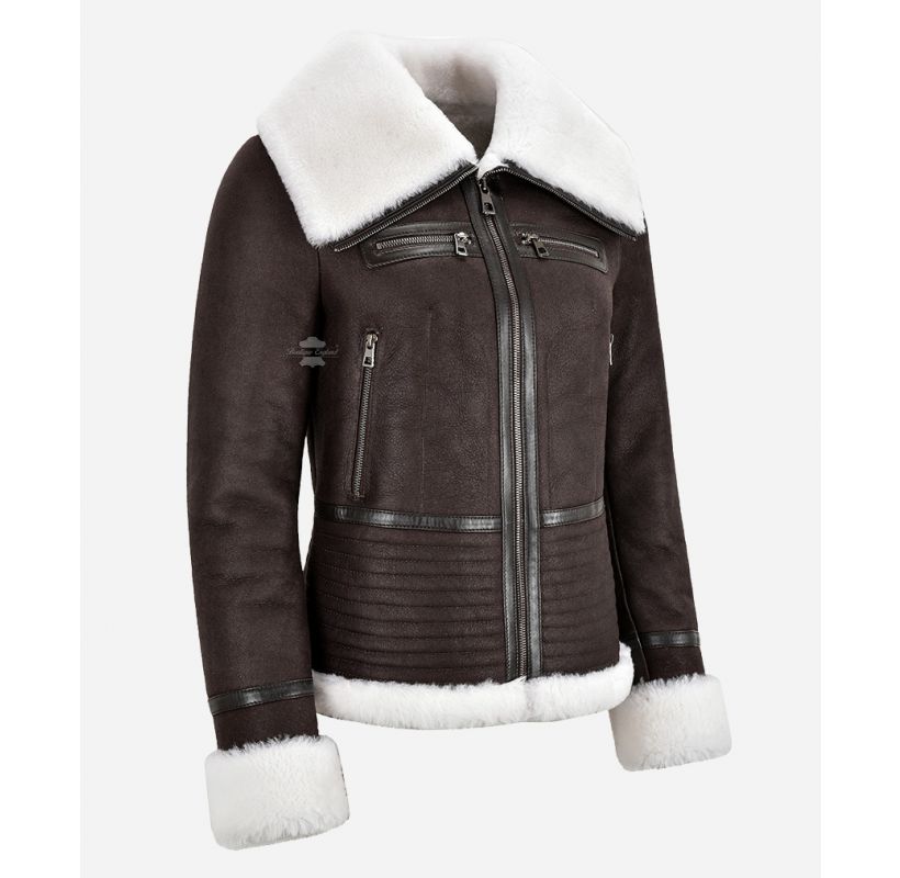 Harriet Sheepskin Jacket Ladies Classic b3 Shearling Fur Winter Jacket