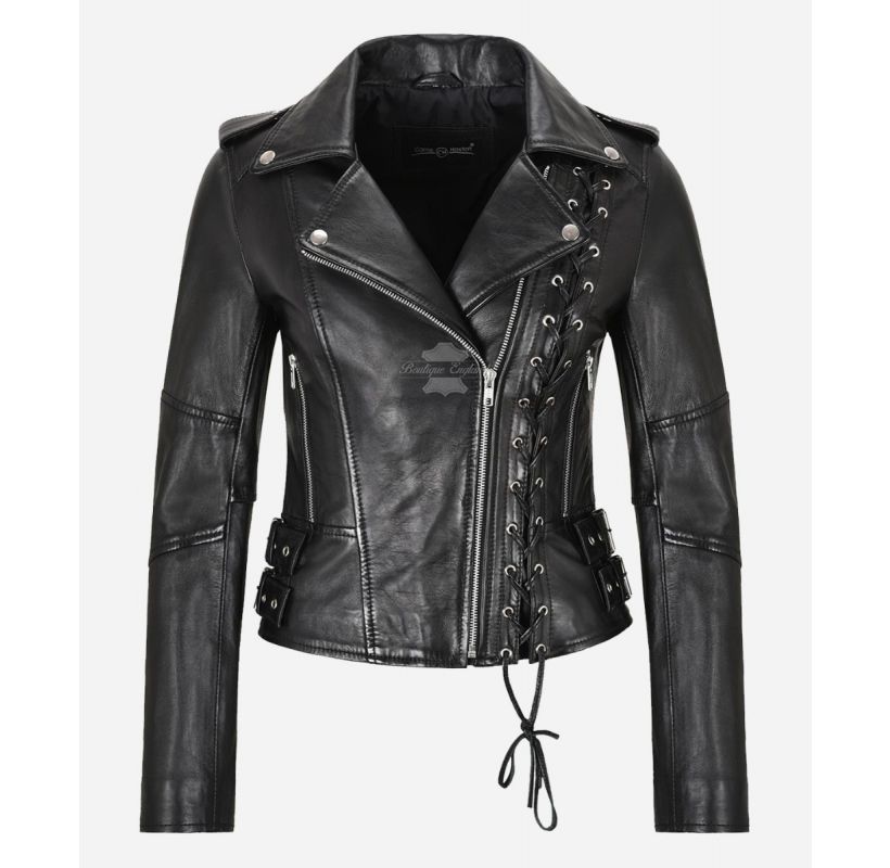 Motorcycle Gothic Leather Jacket Punk Rock Jacket LP-FACON Mens