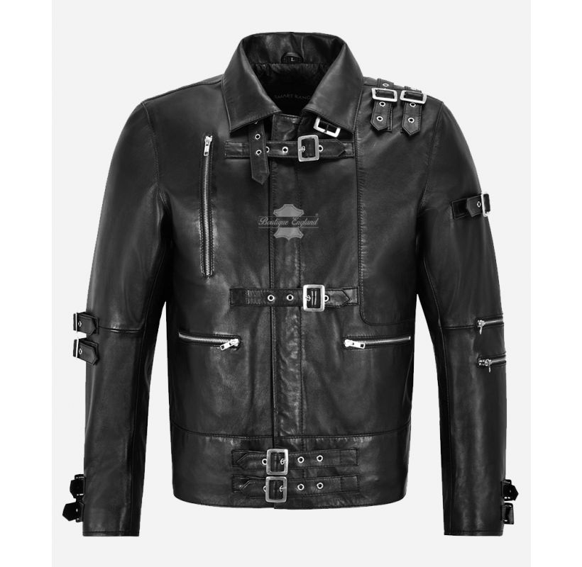 MICHAEL JACKSON Bad Black Style Jacket MJ BAD Black Leather Jacket