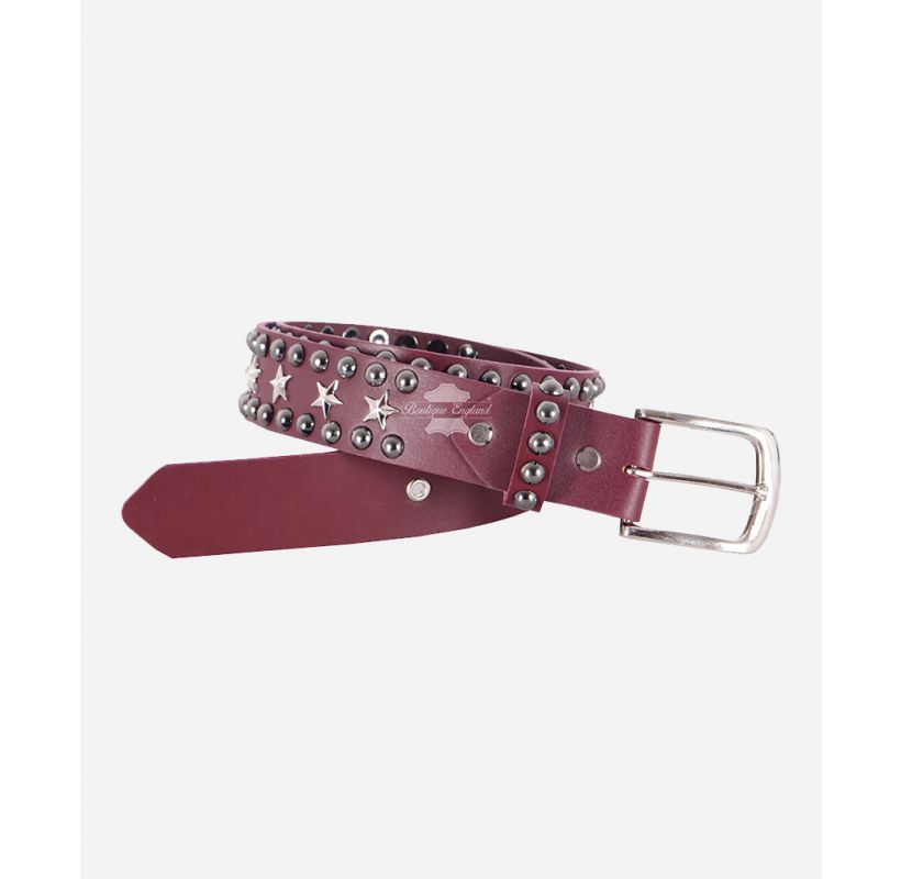 Mens Start Studded Leather Belts Strong Punk Rock Gothic Style Belts
