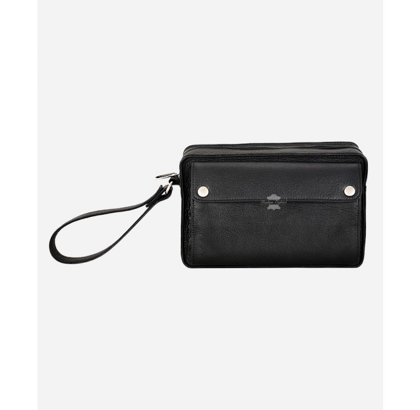 New Mens Ladies Drawstring Soft Real Leather Wrist Purse New Mens Ladies Drawstring Soft Real Leather Wrist Purse