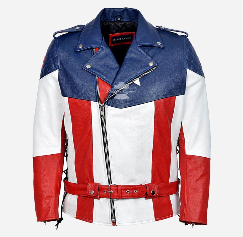 CAPTAIN AMERICA Leather Jacket for Men Avenger Jacket