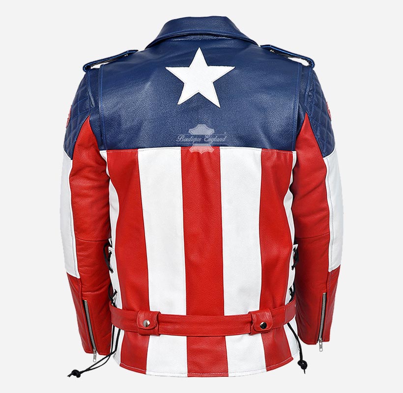 CAPTAIN AMERICA Leather Jacket for Men Avenger Jacket