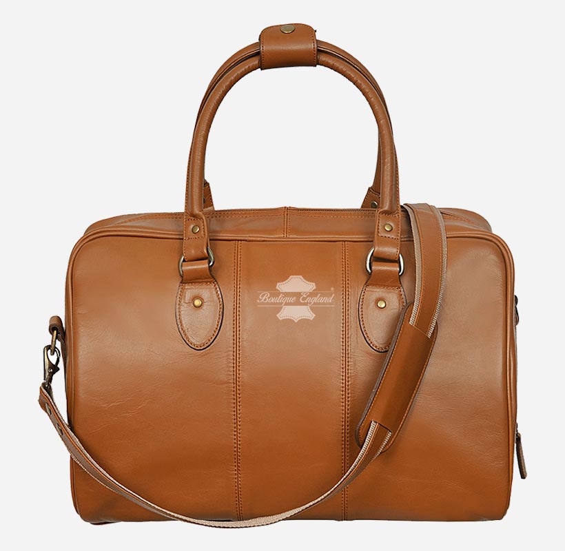 Unisex Leather Holdall Weekend Bag