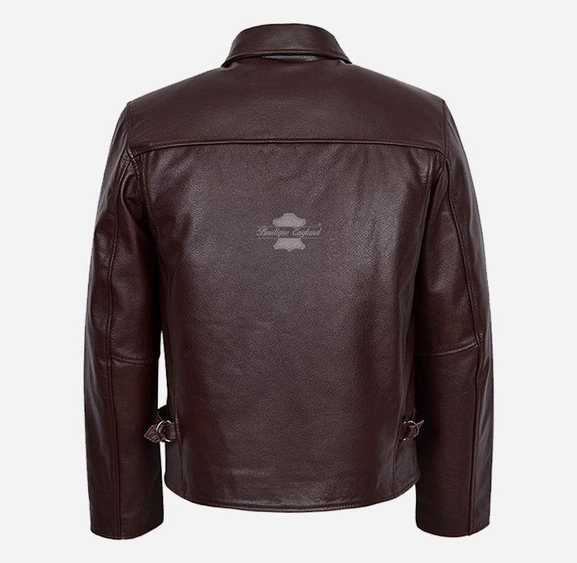 Indiana Jones Leather Jacket For Men's Brown Cow Leather