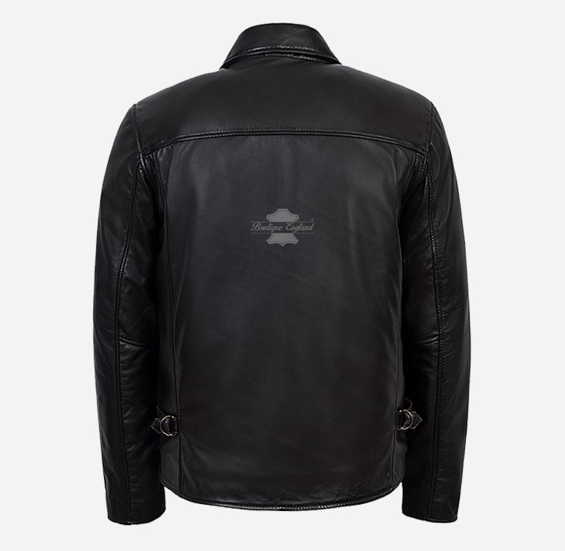 Veste en cuir Indiana Jones pour homme en cuir d'agneau souple