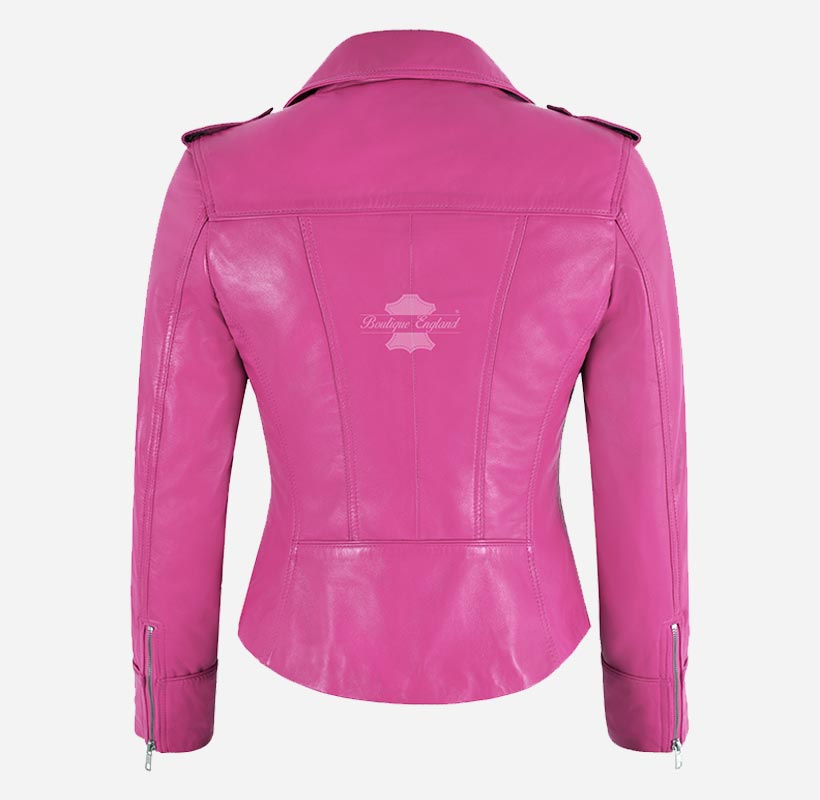 RIDER LADIES BIKER Leather JACKET FITTED FASHION Leather JACKET