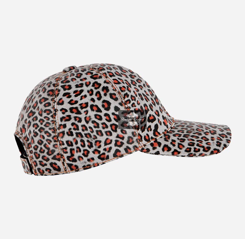 UNISEX Leopard Print Baseball Leather Caps Casual Hats