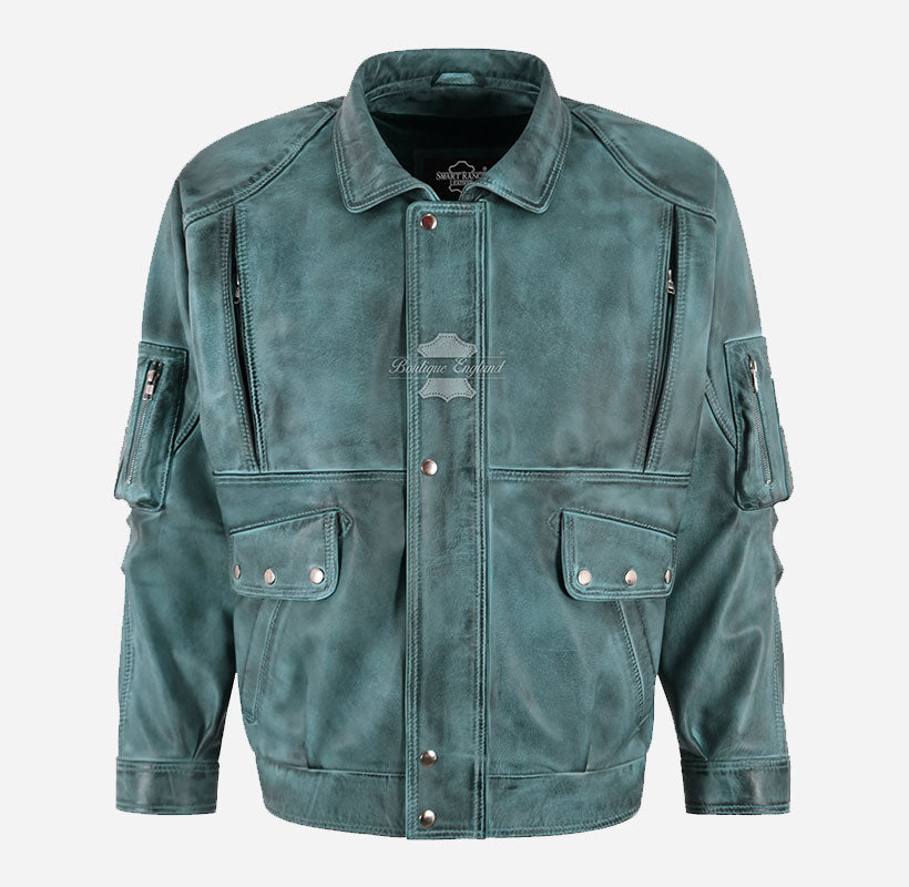 Denzel Rucker's Jacket R DENZEL Men’s Oversized Leather Bomber Jacket Waxed – Boutique England