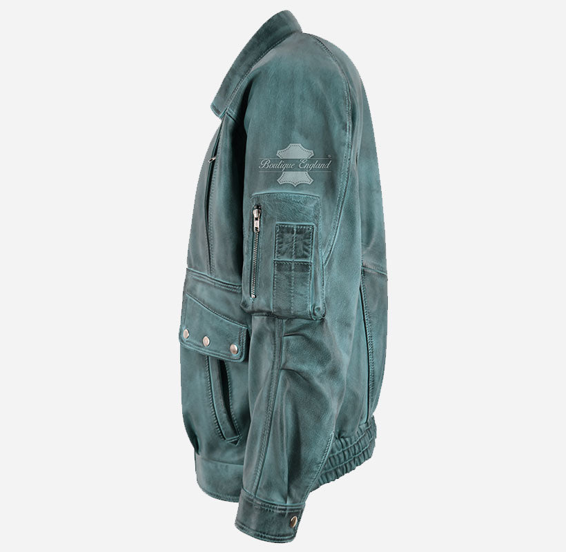 Denzel Rucker's Jacket R DENZEL Men’s Oversized Leather Bomber Jacket Waxed – Boutique England