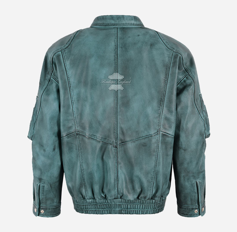 Denzel Rucker's Jacket R DENZEL Men’s Oversized Leather Bomber Jacket Waxed – Boutique England