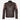 UNION JACK Veste en cuir de motard marron vintage pour hommes