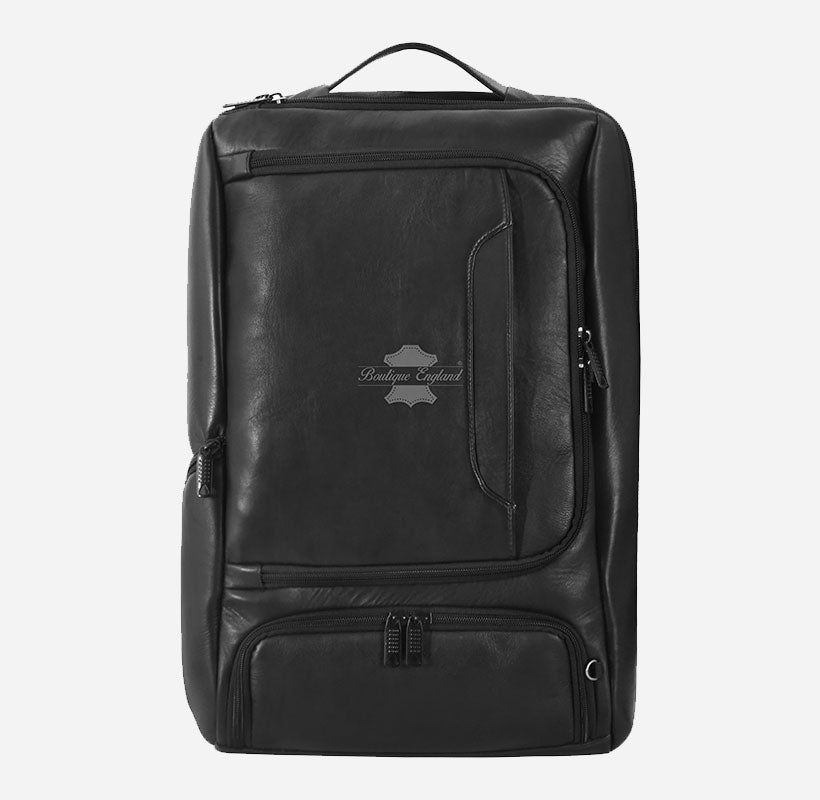 Leather Backpack for Men - Laptop Bag with Large Capacity