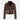 EMORI Women's Croc Print Leather Biker Jacket
