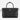 Grand fourre-tout en cuir noir - Sac de sport de voyage Weekend Duffel