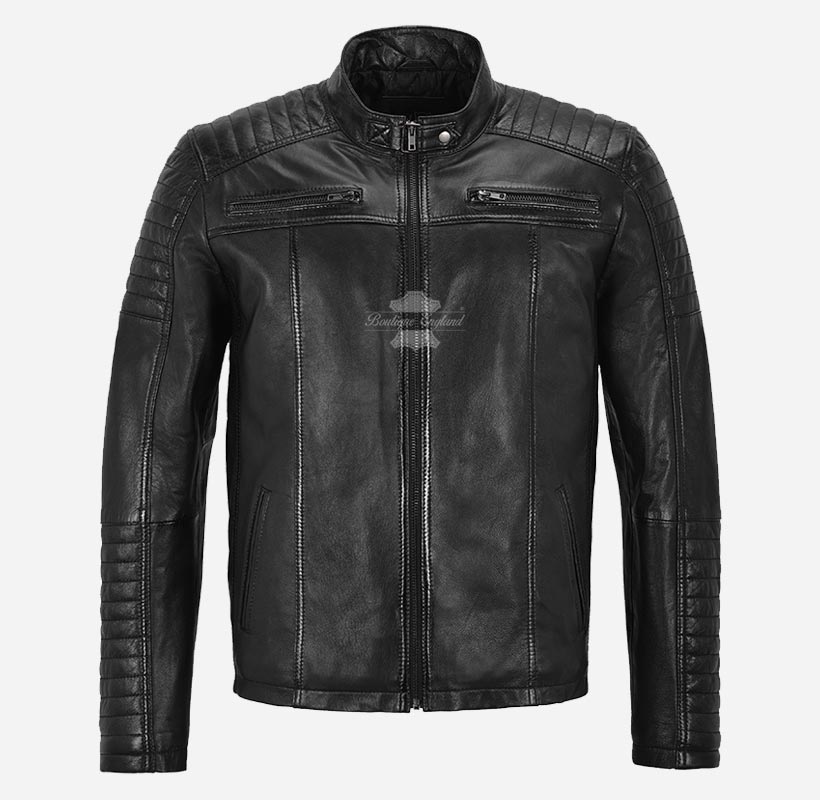 Conveyer Biker Style Leather Jacket For Mens Fashion Racer Jacket ...
