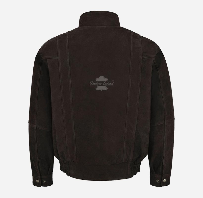 WINSDOR Brown Leather Bomber Jacket For Mens Classic Vintage Jacket