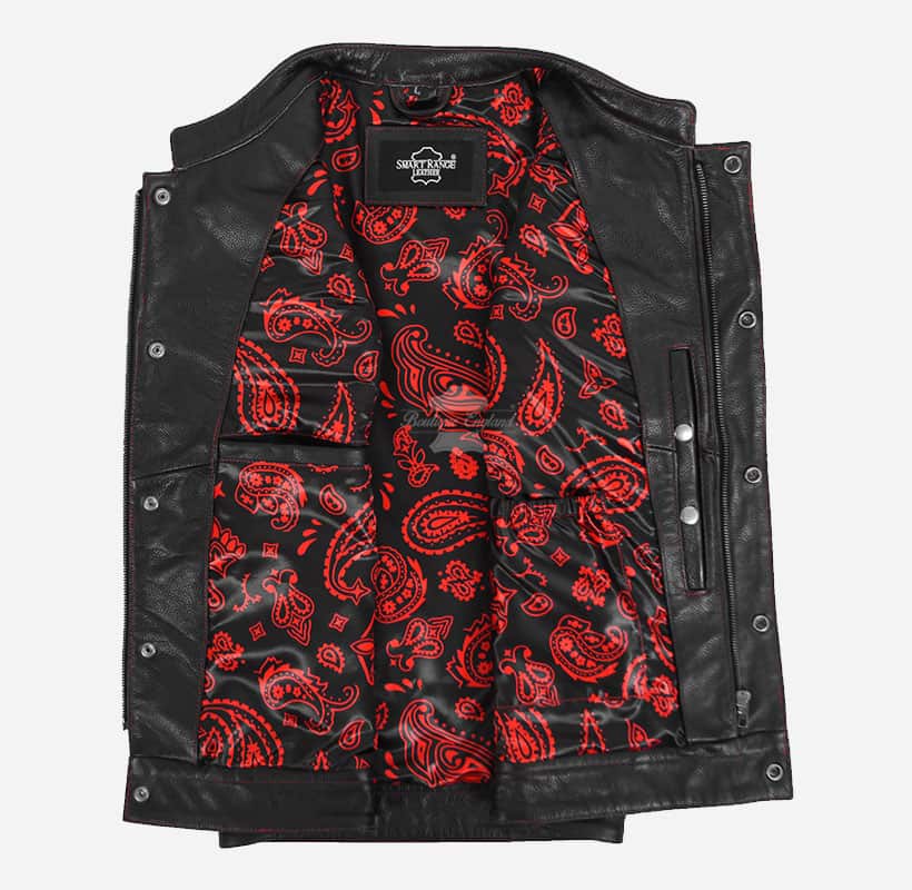 Gilet en cuir tressé avec lacets Gilet en cuir tressé avec lacets