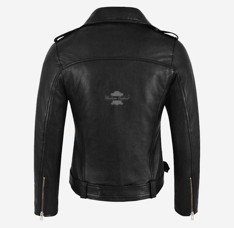 Rach Ladies Biker Leather Jacket Casual Leather Fashion Jacket
