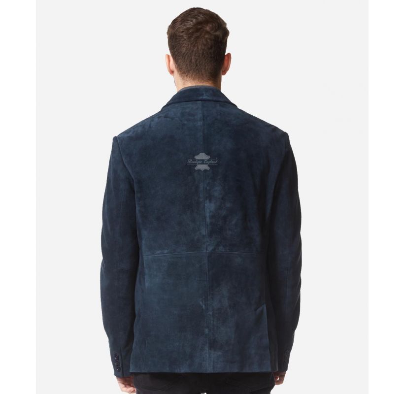 Milano Men's Suede Blazer Blazer Jacket Leather Sports Jacket Coat