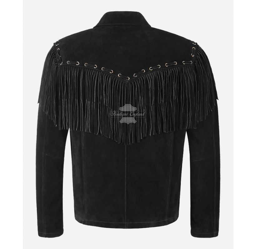 80s leather fringe jacket
