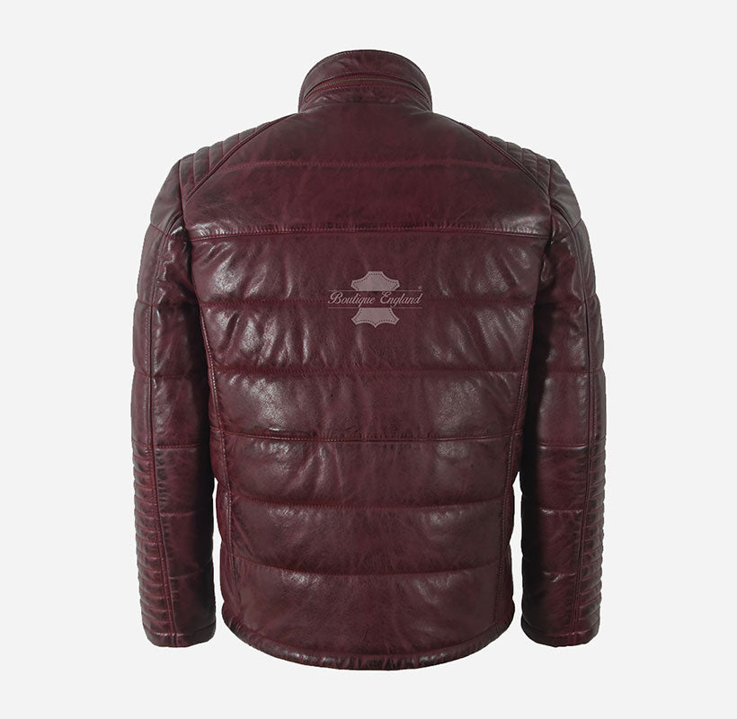 CORNWALL Men's Quilted Padded Puffer Leather Jacket – Boutique England