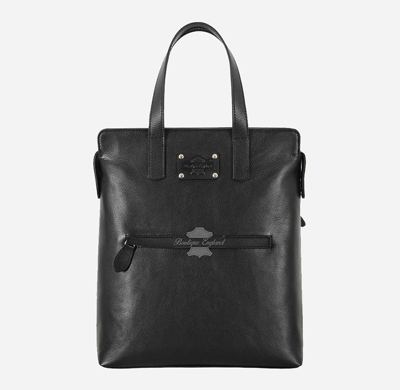 Ladies Leather Backpack Black Rucksack Shoulder Travel Bag Purse