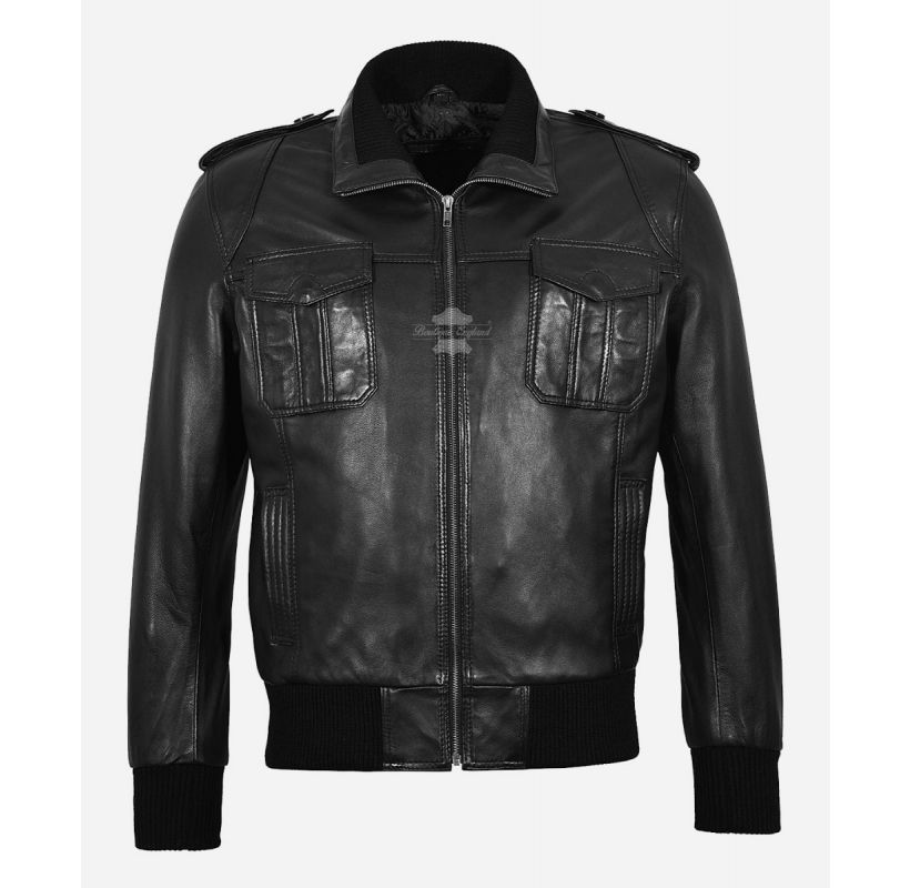 Peter england leather bomber jacket Clearance