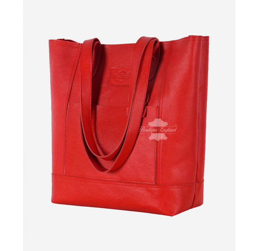 Große Damen-Einkaufstasche, elegante Leder-Schulter-Handtasche