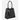 Damen-Einkaufstasche aus hochwertigem Rindsleder, schwarze Schultertasche