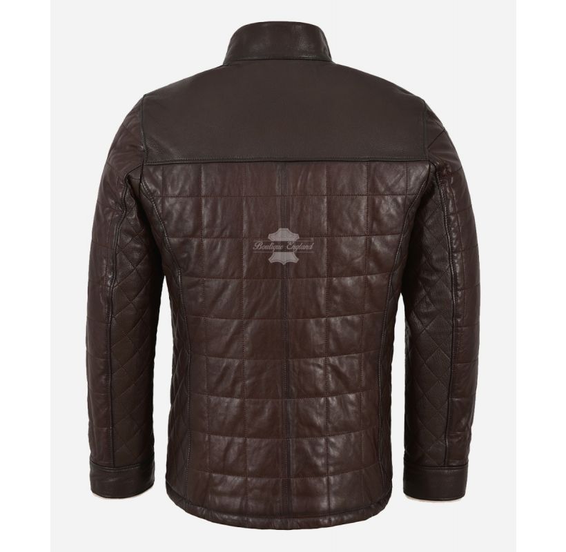 Ethan Veg Tanned Leather Jacket Herren-Lederjacke mit Lammfellfutter