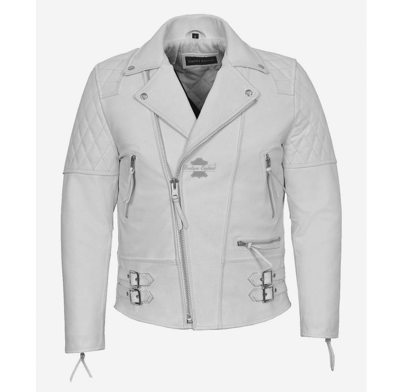 RECKLESS Biker leather jacket for Men COW LEATHER BIKER JACKET