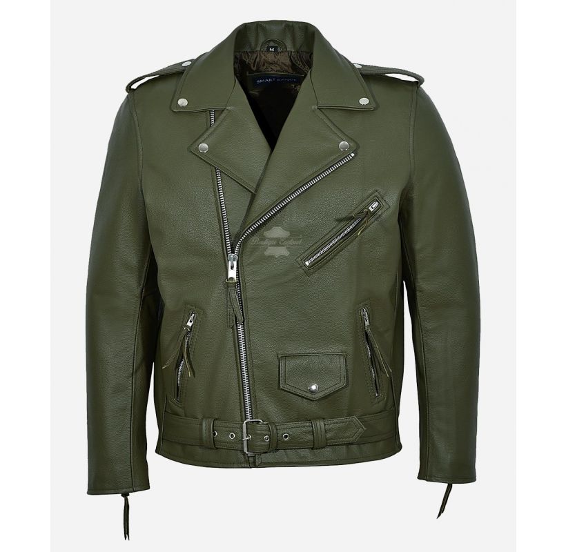 MARLON BRANDO BIkers Jacket MEN'S CLASSIC COW LEATHER BIKER JACKET ...