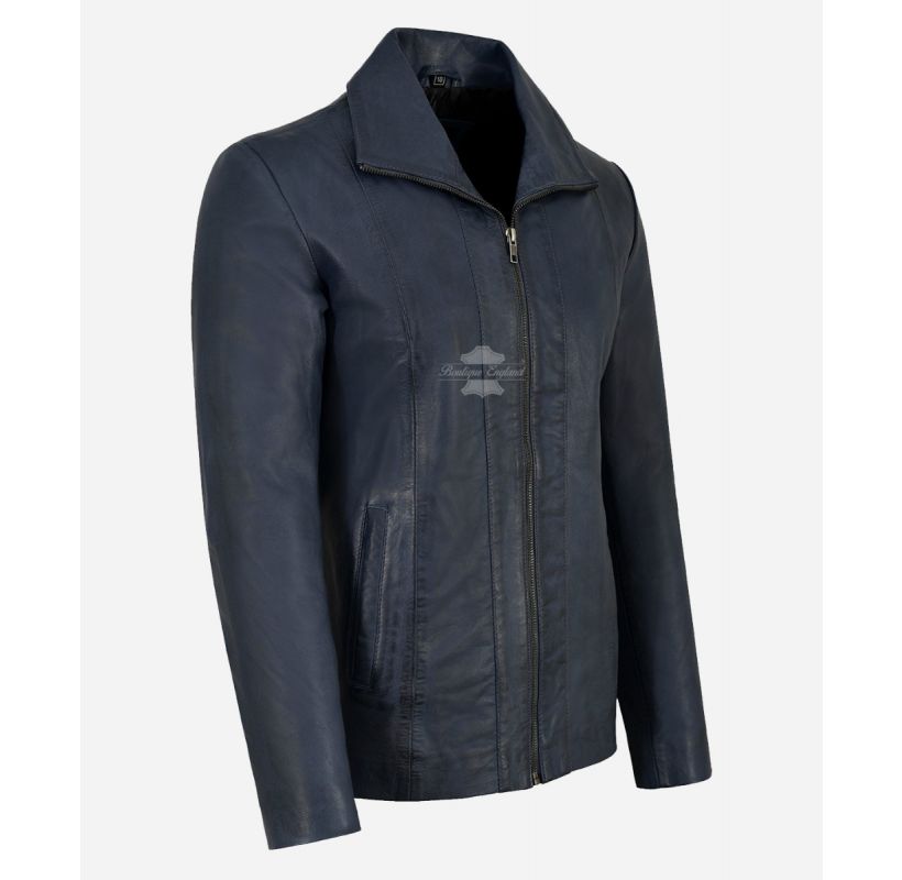 CAELI Leather Jacket Ladies Regular Fit Casual Soft Leather Jacket