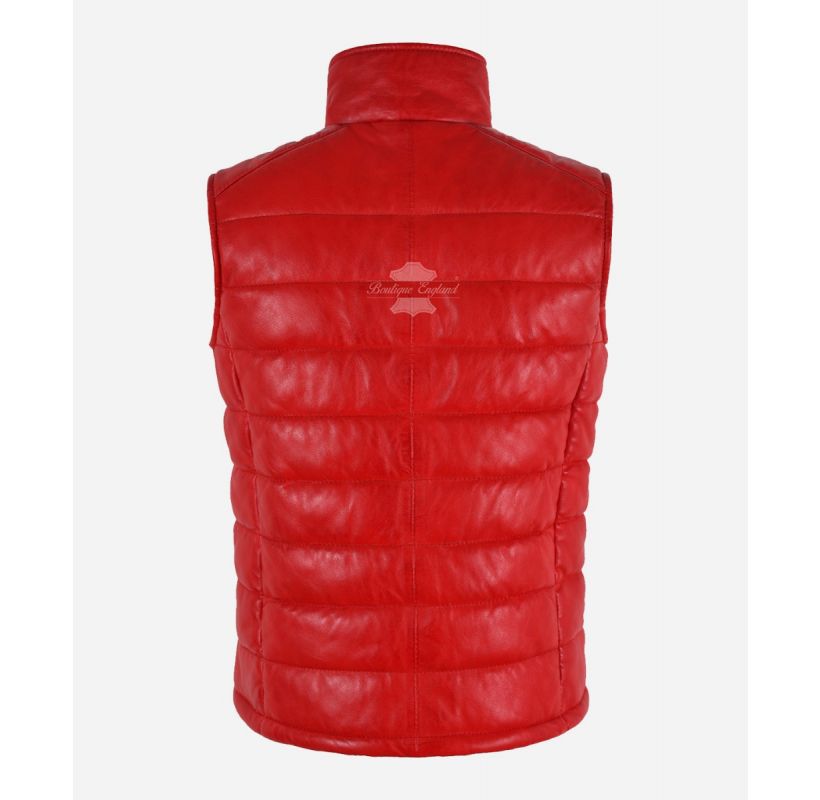 Women Puffer Vest Padded Half Jacket For Ladies Real Leather Sleeveless Winter Vest