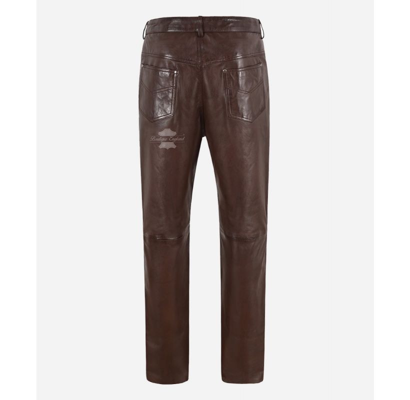 42 MEN'S LEATHER JEANS THIGH FIT OUTRAGEOUSLY 42 MEN'S LEATHER JEANS THIGH FIT OUTRAGEOUSLY