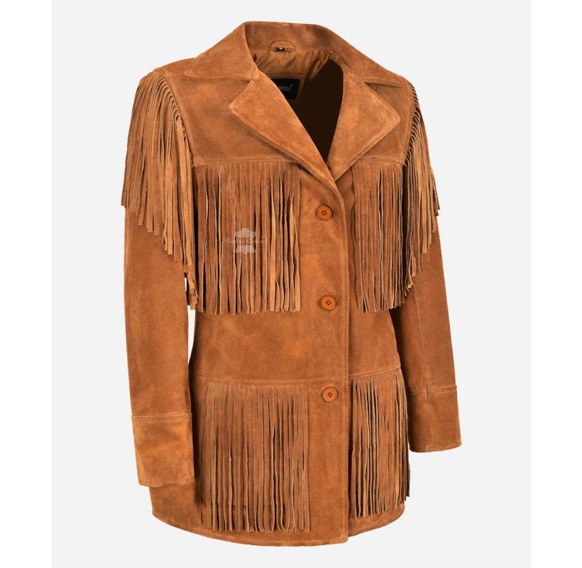 VESTE À FRANGES BONNIE VESTE EN DAIM À FRANGES WESTERN BOHEMIAN
