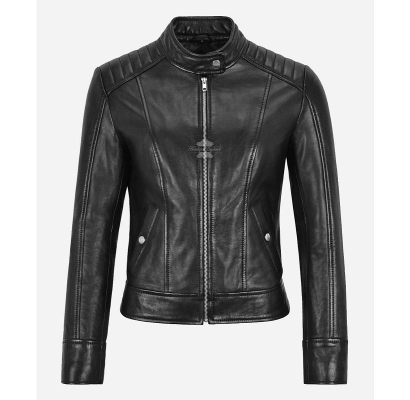 Eleanor Leather Jacket Ladies Classic Black Casual Fashion Jacket