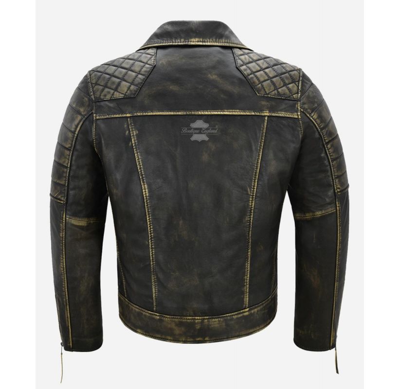 CHROME CRUISER Vintage Lederjacke Herren Biker Fashion Distressed Jacke