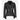 Calemini Veste en cuir courte pour femme Manteau évasé avec fermeture éclair amovible