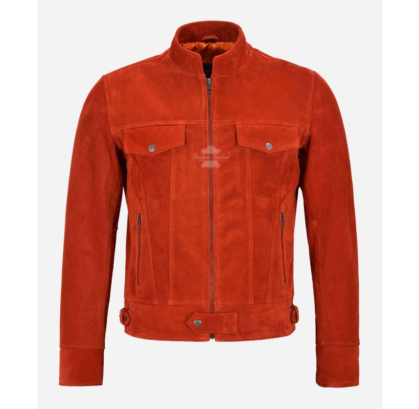 Miguel Trucker Suede Leather Jacket Men's Classic Fashion Jacket