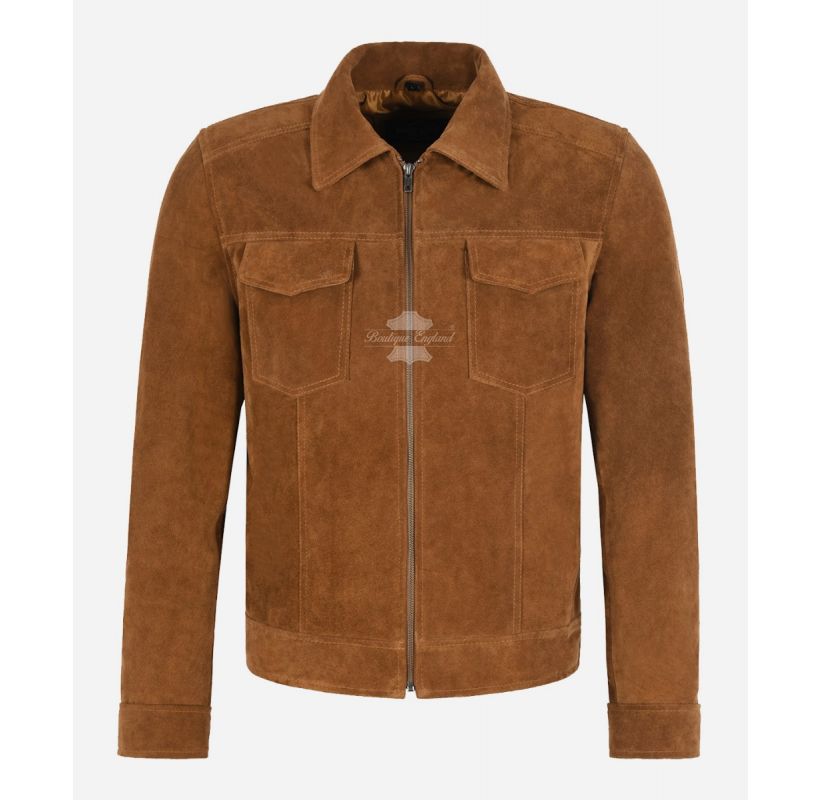 Stallon Suede Leather Jacket Street Inspired Real Leather Shirt Jacket ...
