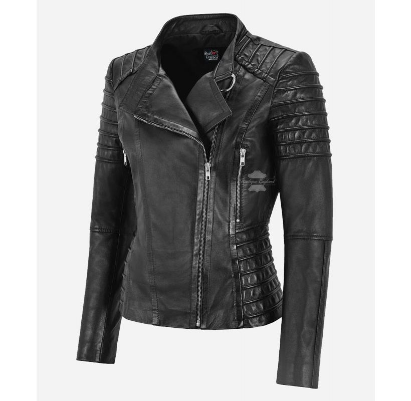 Diana Ladies Leather Jacket Classic Casual Fashion Biker Style Jacket