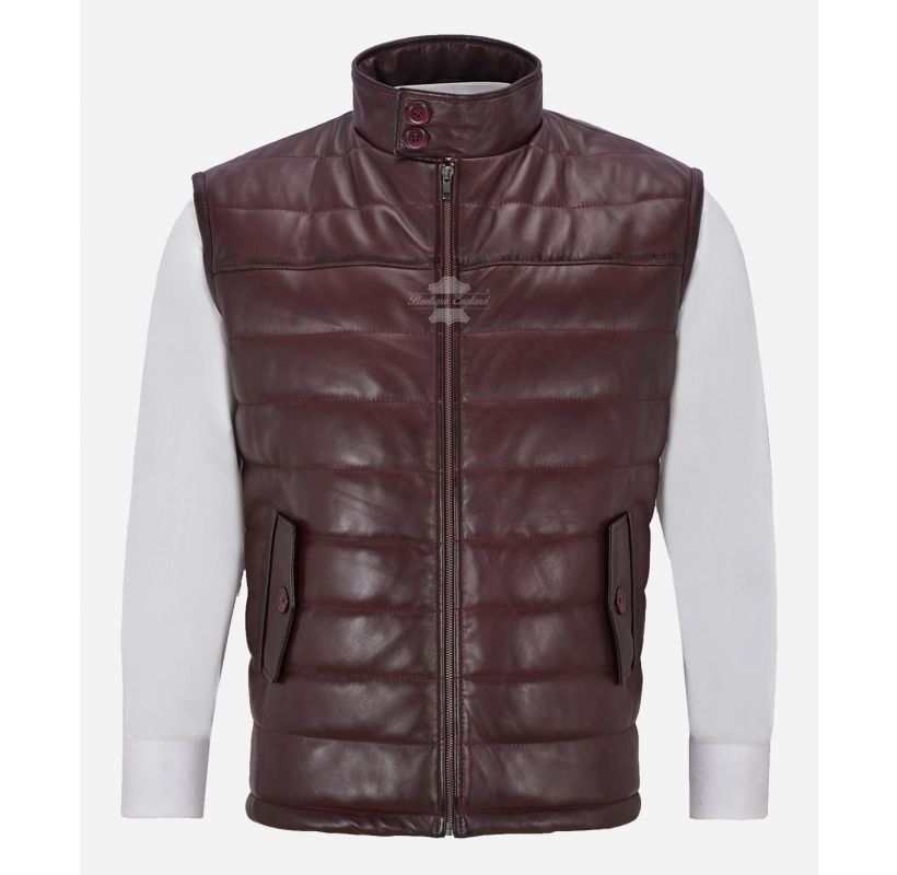 Vanguard Leather Gilet Men's Sleeveless Leather Jacket Vest